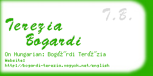 terezia bogardi business card